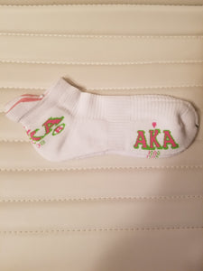 AKA WHITE SCOOP SOCK - CLOSEOUT SALE !