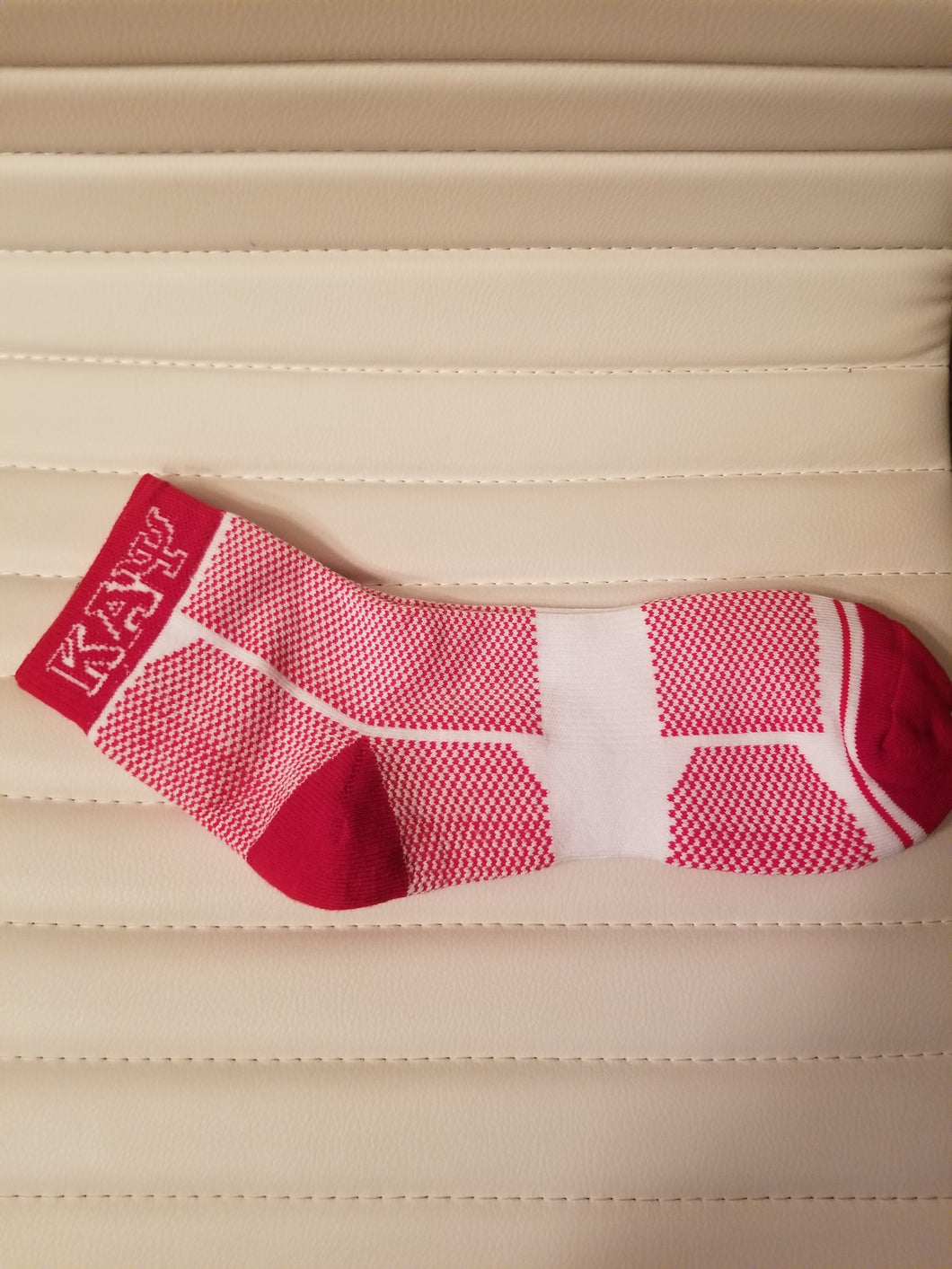 KAPPA RED AND WHITE WAFFLE SOCK - CLOSEOUT SALE !!